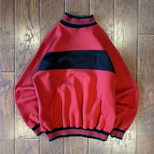 Vintage 90s Hanes Two Tone Mockneck Sweater